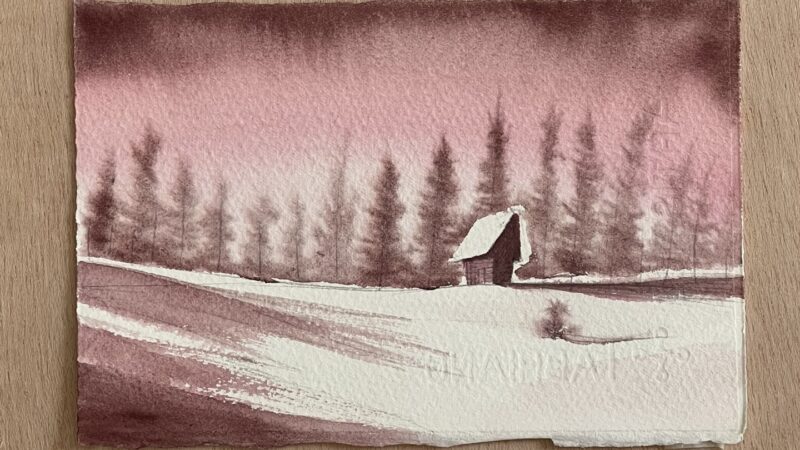 Postals de nadal a l’aquarel·la